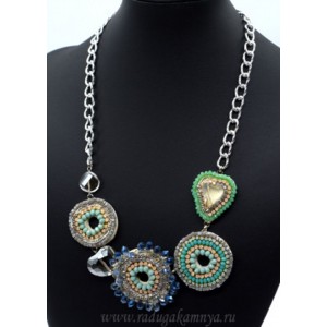 Колье из циркона "Мадлен" цвет ассорти 2, 50см Колье из циркона "Мадлен" цвет ассорти 2, 50см