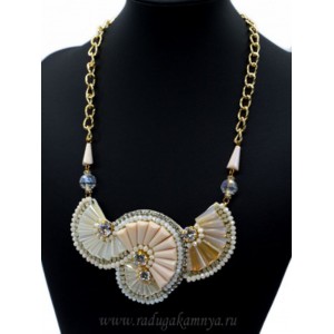 Колье из циркона "Мадлен" цвет молочный, 50см