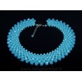 Ожерелье-склаваж из циркона цвет голубой2, 42см Ожерелье-склаваж из циркона цвет голубой2, 42см