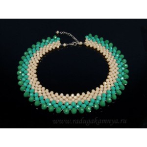 Ожерелье-склаваж из циркона цвет ассорти, 42см