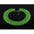 Ожерелье-склаваж из циркона цвет зеленый, 42см Ожерелье-склаваж из циркона цвет зеленый, 42см