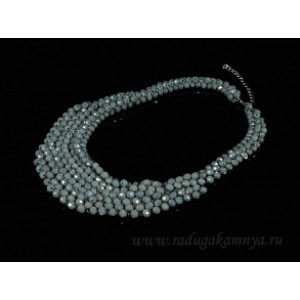 Колье из циркона плетёное цвет дымчатый, 42см