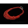 Колье из циркона плетёное цвет бордовый, 42см Колье из циркона плетёное цвет бордовый, 42см