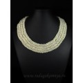 Колье из циркона плетёное цвет шампань, 45см Колье из циркона плетёное цвет шампань, 45см