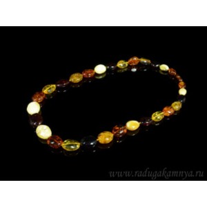 Колье из янтаря овал 9*12мм-17*22мм ассорти, 32,5гр, 53см Колье из янтаря овал 9*12мм-17*22мм ассорти, 32,5гр, 53см