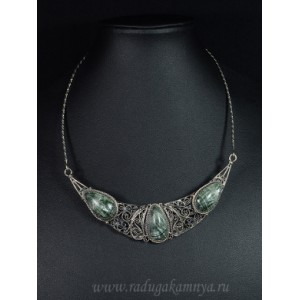 Колье гривна серафинит, 47см.