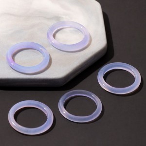 Кольцо "Агат сиреневый" 3мм