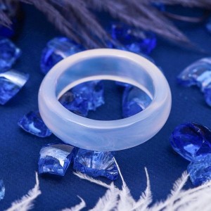 Кольцо гладкое опал (синт.) 5мм