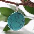 Кулон круг d=1,7см бирюза (имитация) Кулон круг d=1,7см бирюза (имитация)