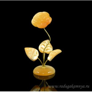 Цветок из селенита "Роза" №1 50*50*150мм