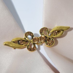 Зажим для кардигана "Бант", цвет золотистый, цвет золотистый