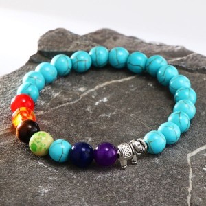 Браслет ассорти "Друиды" небо, цветной, d=7