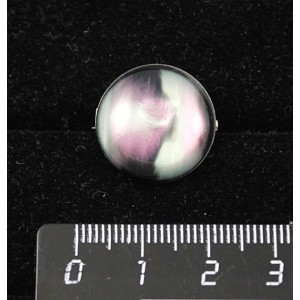 Брошь из гелиотиса (иск.), круг 18мм