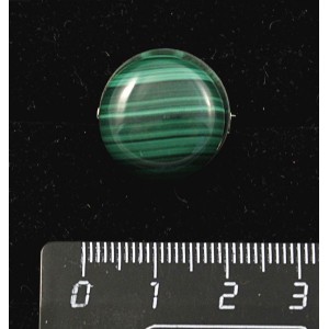 Брошь из малахита, круг 18мм