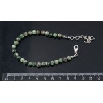 Браслет из фуксита, шарик 6мм, на застежке