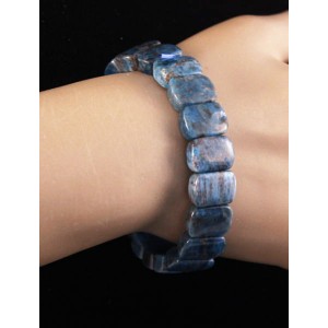 Браслет из апатита, плоские сегменты 14х10мм, длина 19см