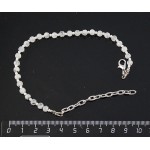 Браслет из лунного камня (беломорит), шарик 4.5мм огранка, на застежке