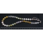 Бусы аметист, пренит, цитрин, розовый кварц, горный хрусталь, шарик 10мм огранка