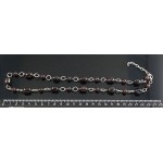 Бусы из граната на колечках 48см, кубик заоваленный 14х8мм + шарик 7мм