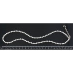 Бусы из лунного камня (беломорит) 55см, шарик 4.5мм огранка, через бисер