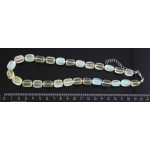 Бусы из опала желтого (иск.) 44см, кубик заоваленный 16х10мм