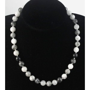 Бусы из волосатика (черные волосы) 44-46см, шарик 10мм