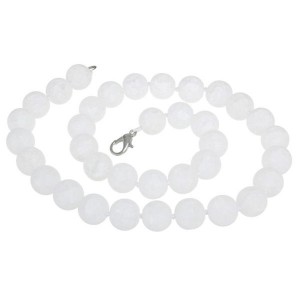 Бусы шар №12 через узел, пластик, цвет белый, 50 см Бусы шар №12 через узел, пластик, цвет белый, 50 см