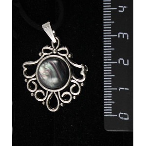 Кулон из гелиотиса (иск.), круг 12мм, "балерина"