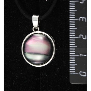 Кулон из гелиотиса (иск.), круг 18мм