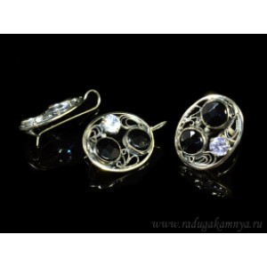 Кольцо и серьги агат