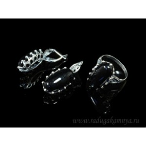 Кольцо и серьги с агатом Кольцо и серьги с агатом