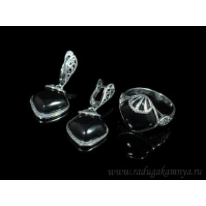 Кольцо и серьги с агатом Кольцо и серьги с агатом