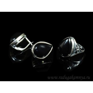 Кольцо и серьги с агатом Кольцо и серьги с агатом