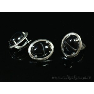 Кольцо и серьги с агатом