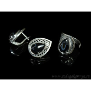 Кольцо и серьги с агатом Кольцо и серьги с агатом