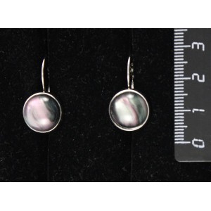 Cерьги из гелиотиса (иск.), круг 12мм, замок петелька