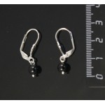 Серьги из турмалина черного (шерл), шарик 6мм