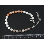 Браслет из лунного камня, 3 цвета, шарик 6мм, на застежке