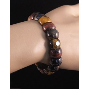 Браслет тигровый, бычий, соколиный глаз, "шишечки" 14х19мм