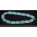 Бусы из бирюзы (имитация), прямоугольник 19*29мм, 47см