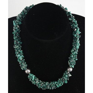 Колье из малахита "гроздь" 46см