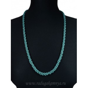 Бусы 75см из циркона жгут цвет сизый.