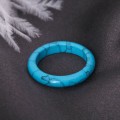 Кольцо гладкое бирюза (имитация) 4-6 мм