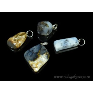 Кулон из агата мохового 12*20мм