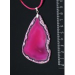 Кулон срез агата малинового (тонировка)