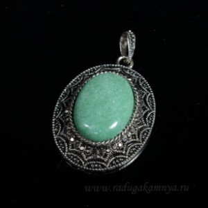 Кулон овал 38*47мм авантюрин зеленый Кулон овал 38*47мм авантюрин зеленый