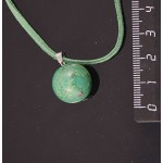 Кулон из бирюзы иск., шарик 16мм, цвет зеленый