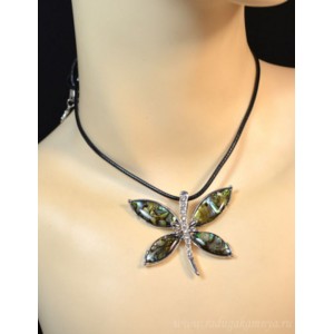 Кулон на шнурке с перламутром гелиотис бабочка 54*47мм, 48см Кулон на шнурке с перламутром гелиотис бабочка 54*47мм, 48см