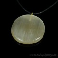 Кулон из селенита круг 35*35мм, на шнурке