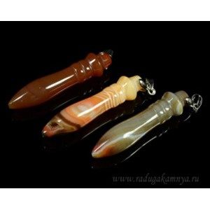 Кулон из сердолика 12*53мм. Кулон из сердолика 12*53мм.